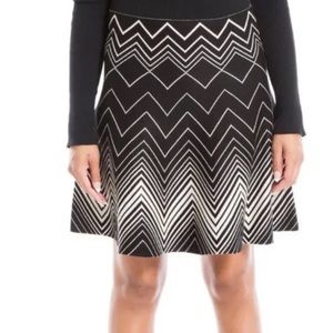 Max Studio Size S Knit ZigZag Skirt